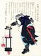 Japan: The 47 Ronin or Loyal Retainers, No. 41: Semba Saburhoei Mitsutada [Chiba] carrying a lantern. 'Historical Biographies of the Loyal Retainers' (1869). Tsukioka Yoshitoshi (1839-1892)